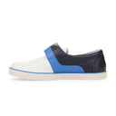 WHITE LEATHER STRAP SNEAKERS