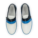 WHITE LEATHER STRAP SNEAKERS