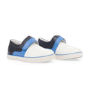 WHITE LEATHER STRAP SNEAKERS