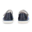 WHITE LEATHER STRAP SNEAKERS