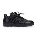 BLACK MONROE CALF CROCODILE SNEAKERS
