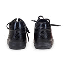 BLACK MONROE CALF CROCODILE SNEAKERS