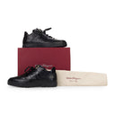 BLACK MONROE CALF CROCODILE SNEAKERS