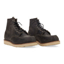 BLACK CHARCOAL LACE UP ANKLE BOOTS