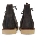BLACK CHARCOAL LACE UP ANKLE BOOTS