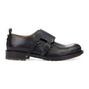 BLACK DOUBLE MONKSTRAP LEATHER DRESS SHOES