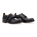BLACK DOUBLE MONKSTRAP LEATHER DRESS SHOES