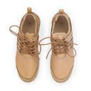BEIGE NATURAL LACE UP SNEAKERS