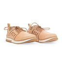 BEIGE NATURAL LACE UP SNEAKERS