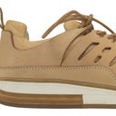 BEIGE NATURAL LACE UP SNEAKERS