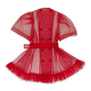 RED TULLE LITTLE TRENCH COAT