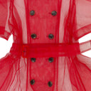 RED TULLE LITTLE TRENCH COAT