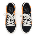 ORANGE/WHITE LOW TOP SNEAKERS