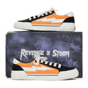 ORANGE/WHITE LOW TOP SNEAKERS