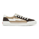 BROWN/WHITE LOW TOP SNEAKERS