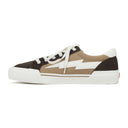 BROWN/WHITE LOW TOP SNEAKERS