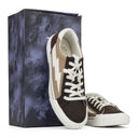 BROWN/WHITE LOW TOP SNEAKERS