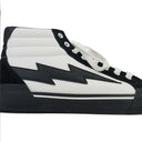 WHITE/BLACK HIGH TOP SNEAKERS