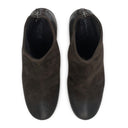 BROWN 'FUNGHETTO' CALF/DEER LEATHER ANKLE BOOTS