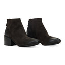 BROWN 'FUNGHETTO' CALF/DEER LEATHER ANKLE BOOTS