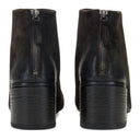 BROWN 'FUNGHETTO' CALF/DEER LEATHER ANKLE BOOTS