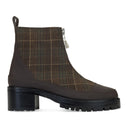 BROWN EXCLUSIVE PLAID CHRIS ANKLE BOOTS