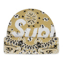 BEIGE BANDANA BEANIE