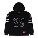 BLACK FOOTBALL HOODED HOODIE