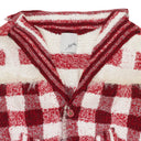 RED/WHITE WIM HAND CROCHET BLAZER