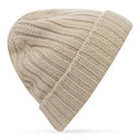 RIB STITCH LP BEIGE BEANIE
