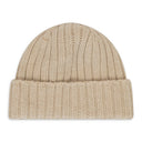 RIB STITCH LP BEIGE BEANIE