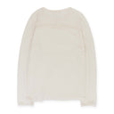 WHITE BASEBALL PRINTED MESH LONG SLEEVE T-SHIRT