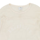 WHITE BASEBALL PRINTED MESH LONG SLEEVE T-SHIRT