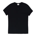BLACK BUMPY CONTRAST RINGER T-SHIRT