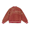 BLACK SCRIPT LEATHER LEATHER JACKET