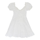 WHITE BRODERIE DAY DRESS