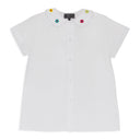 WHITE FLOR FRENCH T-SHIRT