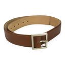 BROWN CLASSIC SQUARE BUCKLE BELT