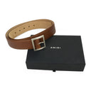 BROWN CLASSIC SQUARE BUCKLE BELT