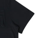 BLACK HEAVYWEIGHT POCKET AND ZIPPER T-SHIRT