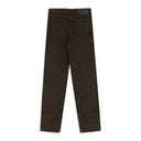 BROWN CONTRAST TURN UP JEANS
