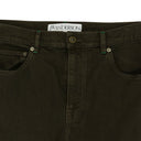 BROWN CONTRAST TURN UP JEANS