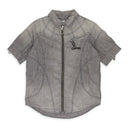 GRAY PAPERCLIP ZIP UP T-SHIRT