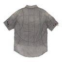 GRAY PAPERCLIP ZIP UP T-SHIRT
