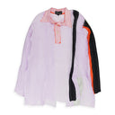PURPLE PATCHED AND SLASHED LINING POLO SHIRT