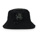 BLACK MESH POCKET BUCKET HAT