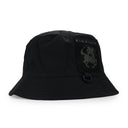 BLACK MESH POCKET BUCKET HAT