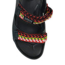 BLACK X SUICOKE WAVE LACETS CURB SANDALS