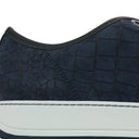 BLUE BASKET NUBUCKE EMBOSSE EXO SNEAKERS