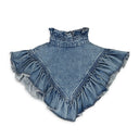 BLUE A 80'S GIRL COLLAR SCARF
